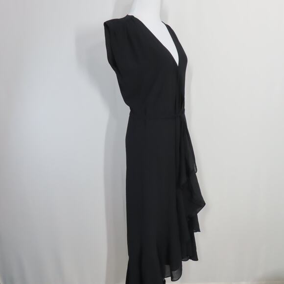 Yumi Kim Black Santorini Midi Sleeveless Ruffle Hem Dress Size S - Picture 5 of 10